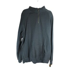 Sonoma Goods For Life Mens XXL Tall Charcoal Heather Quarter Zip Pullover Fleece